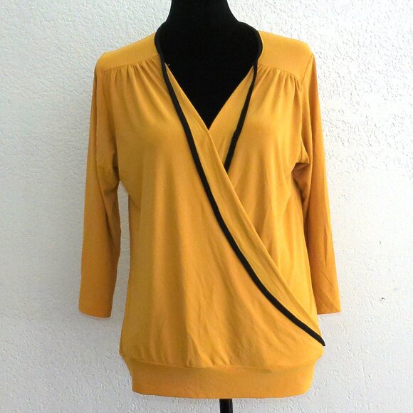 Max Loft, Yellow long sleeve blouse, - Picture 1 of 11